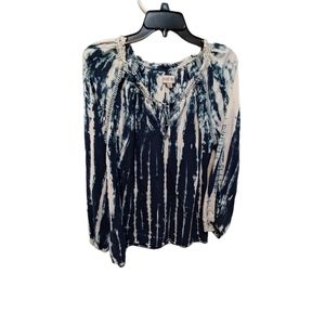 Knox rose tie dye peplem blouse size large